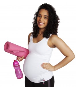 FittaMamma Pregnancy workout support top bright white